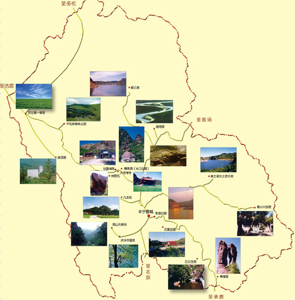 豐寧景區示意圖